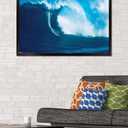 Trends International Big Wave Surfer Wall Poster, 22.375" x 34", Black Framed Version, 34"L x 22.4"W
