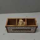 Caddy Mango Wood 3 Compartment Wooden Silverware Caddy Utensil Holder for Kitchen Countertop, Picnic, Buffet Party (11" x 4" x 4.5")