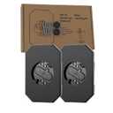 8141DBL Mounting Blocks for Exterior LightsTow Black Siding Mounting Block with Built-in Electrical Box,Siding Mounting Plate for 1/2 Inch Lap Double and 4 Inch Siding