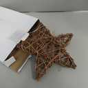 Christmas Star Tree Toppers Rattan Natural Xmas Tree Topper Lighted with 10 Inch 50led Warm White Lights, Rustic Star Treetop for Christmas Ornament Indoor Party Decoration