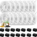Porens 28 Pcs Cat Water Fountain Replacement Filters-14 Pack Water Fountain Filters 14 Pack Pre-Filter Sponges, Pet fountain replacement filters Fit for 95oz/2.8L Cat Pet Fountain, white + black