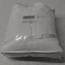 Off White Pinch Pleated Sheer Curtains 96 Inches Long 2 Panels, Thin Textured Linen Look Living Room Drapes Window Decor, Ivory Sliding Glass Door Curtain with Rings & Hooks & Back Tab