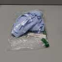 Rooscier Women's Collared Bow Tie Button Down Short Sleeve Elegant Work Shirt Blouse Top Blue X-Large