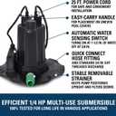 Superior Pump 92392 Pool Cover Pump, 1/4 HP