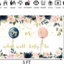 168 Pcs Baby Gender Reveal Party Supplies Boy or Girl Tableware Includes Backdrop, Photo Booth Props, Banner, Plates, Balloons, Tablecloth for Gender Reveal Baby Shower Party Decorations