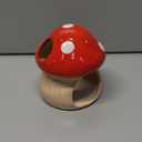 Aquarium Decor Mushroom House Ornament, Betta Fish Tank Accessories Landscape Decoration Small Shrimp Goldfishes Habitat Hut Pleco Smalland Breeding Hide Caves Toad House - Red