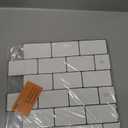 Art3d Peel and Stick Backsplash for Kitchen White Subway (10 Tiles, Thicker Design) (White With Black Grout)