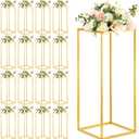 Tandefio 16 Pcs Wedding Flower Stand 23.6 Inch Column Vases Gold Centerpieces for Table Metal Flower Stand Gold Wedding Centerpieces for Tables Home Event Party Decoration