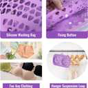 Bra Washing Bag for Laundry, Silicone Lingerie Bags for Washing Delicates, Laundry Bag Washing Machine & Dryer Washing Bags, Maternity Bras, Sports Bras, Sexy (Purple)