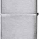 Zippo Classic Brushed Chrome Pocket Lighter - Windproof & Refillable Flip-Top Metal Lighter - Everyday Use Pocket Lighters - Luxury Lighters Made in USA