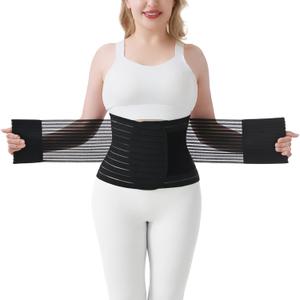 Trendyline Postpartum Belly Band for Women: Abdominal Binder for C Section Recovery Post Surgery Compression Reduce Swelling Diastasis Recti Repair - Lightweight Adjustable After Birth Belly Wrap (Small)