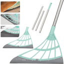 Multifunction Magic Broom, 2-in-1indoor Silicone Broom Sweeper, Glass Wiper, Floor Squeegee Adjustable Silicone Mop, for Wash Floor Clean Tools Windows Sc Pet Hair Sweeping Brush
