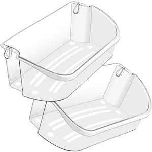 AMI PARTS Upgraded 240356402 Refrigerator Door Shelf Compatible with Frigi.daire Refrigerator Door Shelves LFSS2612TF0 FFSS2615TS0 FFSS2615TE0 LFSS2612TE0 FGHS2631PF4A Fridge door shelf - 2 PACK