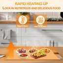 Portable Food Warmers: Roll Up Silicone Heating Mat for Food - Foldable Electric Warming Tray Party Essentials Hot Plate Keep Food Warm Heating Trays for Parties Buffet Serving Food (M)