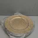 Nicunom 12 Pack Gold Charger Plates, 13 Inch Round Charger Plates with Hammered Rim, Plastic Charger Plate for Wedding Dinner Party Event Decoration