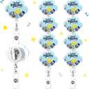Nurse Badge Reel Bulk, Nurse Appreciation Gifts for Coworkers, Retractable ID Holder for Nurses Week, Cute Healthcare Worker Gifts for Hospital Staff