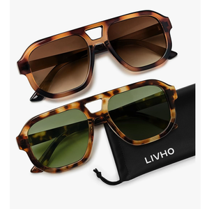 livho Trendy Polarized Square Aviator Sunglasses Women Men Square Eyewear Frame, Retro Sun Glasses for Women Men 2025 Shades
400+ bought in past month
