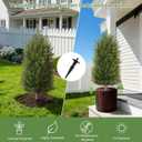 3ft UV-Resistant Artificial Cedar Topiary Tree Faux Cypress Outdoor Fake Pine Plant Shrubs Bushes for Home Garden Porch Entryway, Set of 2