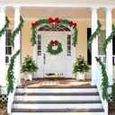 Hananona 9 Ft 2 Pcs Artificial Norfolk Pine Garlands, Realistic Pine Garland, Green Artificial Greenery Garland for Table, Mantle, Wall, Indoor, Outdoor Winter Christmas Decorations (2, 9 FT)