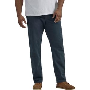 Lee Mens Big & Tall Extreme Motion Flat Front Regular Straight Pant (48W x 34L, Navy)