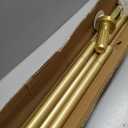 MEXAU Gold Tension Curtain Rods for Windows 41-146 Inches Heavy Duty Tension Rod Adjustable Curtain Rods No Drilling for Bathroom Living Room Outdoor Patio Hold Up Blackout Curtains and Non Slip