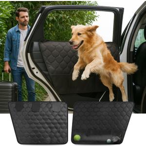 2PCS Car Door Protector for Dogs - Waterproof Pet Car Door Cover with Scratch Protection, Universal Fit for All Vehicles, XL