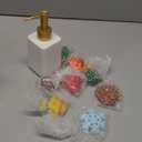 Home Seasonal Soap/Lotion Dispenser Gift Set with 7 Interchangeable Magnetic Holiday Attachments, Refillable for Bathroom & Kitchen, Gold