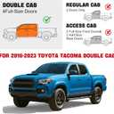 in-Channel Rain Guards for 2016-2023 Tacoma Double Cab, Window Deflectors Window Visors for Tacoma Accessories 2016-2023, 4 Full-Size Doors