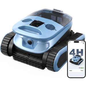 5600GPH Robotic Pool Cleaner,240Min Cordless Pool Vacuum for Inground Pools,3230 Sq.ft,2 Brushe&2 Motor,4-in-1 Wall&Waterline&Floor&Full Cover Cleaning,Smart Navigation,Dual Filtration