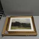 ARPEOTCY Vintage Framed Landscape Wall Art, Bedroom Bathroom Living Room Pastures Scenery Paintings Retro Decor, Canvas Prints Art, Gold Antique Picture Frame Home Wall Decor, 13x16 Inch