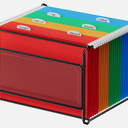 MaxGear Hanging File Organizer Box, Metal Mesh File Folder Storage Box for Letter Legal Size, Black Filing Box for Hanging File Folders, Hanging Folder Organizer for Desk, Office, School, Home