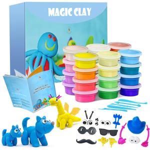 Modeling Clay Kit - 24 Colors Air Dry Clay DIY Molding Clay with Tools, Kids Art Crafts Gift for Boys & Girls Age 3-12 Year Olds