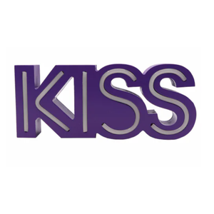 Holiday Home LED Neon Table Sign Kiss - Purple