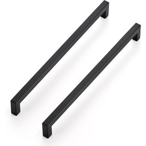 Ravinte 20 Pack 11-5/16 Inch Square Cabinet Handles Matte Black Pulls Drawer Hardware Kitchen Handles