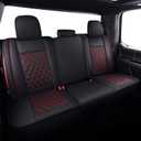 Aierxuan Full Set Car Seat Covers Custom Fit 2009-2026 Ford F150 Crew Cab, 2017-2026 F250 F350 F450 Super Duty Pick-up Truck, Automotive Vehicle Cushion Cover with Waterproof Leather (Black and Red)