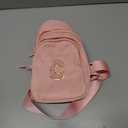 Viverte Small Initial Sling Bag for Girls & Women - Cute Crossbody Fanny Pack Gift (Light Pink)