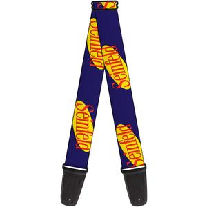 Buckle-Down Guitar Strap - SEINFELD Spotlight Logo Navy/Yellow/Red - 2" Wide - 29-54" Length