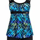 Yonique Women 2 Piece Flowy Tankini Swimsuits with Boyshorts V Neck Swim Tank Tops Bathing Suits Modest Swimwear, Medium