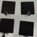 Joinor Set of 4 Metal Christmas Stocking Holders for Mantle Heavy Duty Stocking Hangers Stocking Hook Christmas Ornaments for Counter Tables Window Fireplace Mantle Decoration (Black)