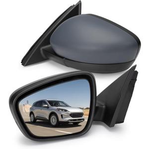 Left Driver Side Mirror Assembly for Ford Escape 2020 2021 2022 2023 2024 Heated Blind Spot Dectection Rear View Replace# FO1320668 LJ6Z-17683-DA LJ6Z-17683-DAPFM FO1320668C (Blue Cover)
