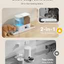ROJECO Automatic Cat Feeder and Water Dispenser,36Cups/8.5L 2-in-1 Stainless Steel Bowls Large Capacity Cat Food Dispenser and Gravity Water Fountain for Cats Small Dogs Puppies Kittens Pets