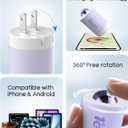 Magnetic for iPhone Charger, 1edo GaN 30W Fast USB C Charger Block, PD 3.0 QC 4.0 Foldable with 6FT Cable Magnetic Fast Charger for iPhone 17/16 and More Series, Samsung Galaxy, iPad(Purple)