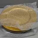 JEVERGN 10 Pack Gold Charger Plates, 13" Beaded Chargers for Dinner Plates, Gold Plate Chargers Set of 10, Round Plastic Charger for Wedding, Party Event, Dinner, Table Setting