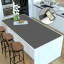 Extra Large Silicone Mat, Silicone Mats for Kitchen Counter 47.3''x23.6''x0.08", 2MM Nonslip Heat Resistant Mat, Countertop Protector, Nonstick Waterproof Craft Mat Table Placemat(Dark Gray)