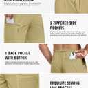 Men's Hiking Cargo Shorts Lightweight Quick Dry Athletic Stretch Shorts for Outdoor Active Zipper Pockets (L)