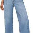 Sidefeel Women's Wide Leg Jeans High Waisted Stretchy Baggy Front Seam Denim Pants (10)