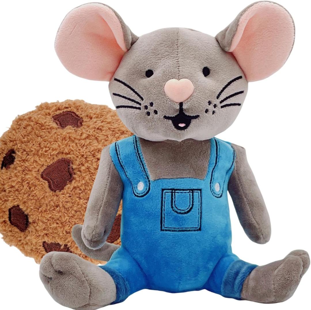 Give Mouse Cookie Plush Toy, Mouse with Cookie, 2-Piece Book Buddy Stuffed Animals for Kids and Teachers