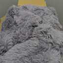 Heated Blanket Throw, Fast Heating Blanket Throw with 1/2/4/6/9/12 Hours AutoOff 8 Heat Level, 62'' * 84'' Cozy Faux Rabbit Fur Bubble Blanket, Soft Fluffy Warm Blanket(Dark Grey)