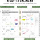 2026 Planner, Weekly and Monthly Planner for Women, January 2026 - December 2026, Hardcover 2026 Calendar Planner Book with Tabs, Inner Pocket, Spiral Bound, Perfect for Office Home School Supplies - A5 (6.3" x 8.5"), Spring Flowers