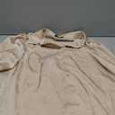 BTFBM Women Satin Blouses Summer Fall Clothes Button Down Lantern Long Sleeve Shirts Work Business Casual Dressy Tops (X-Large, Beige)
